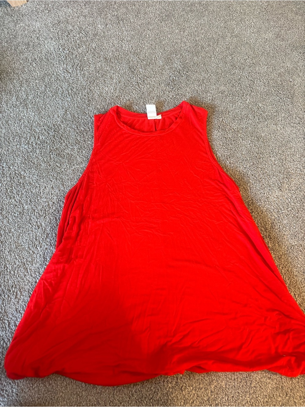 Red Sleeveless Tunic Tank Top - ADY P